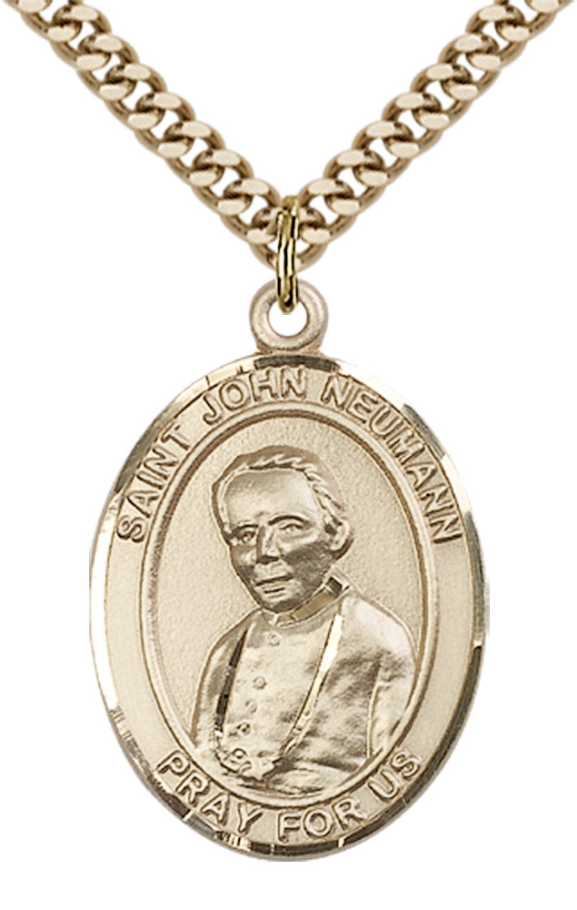 Saint John Neumann Pendant - 24" Chain Necklace