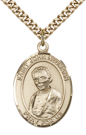 Saint John Neumann Pendant - 24" Chain Necklace