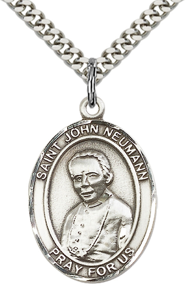 Saint John Neumann Pendant - 24" Chain Necklace