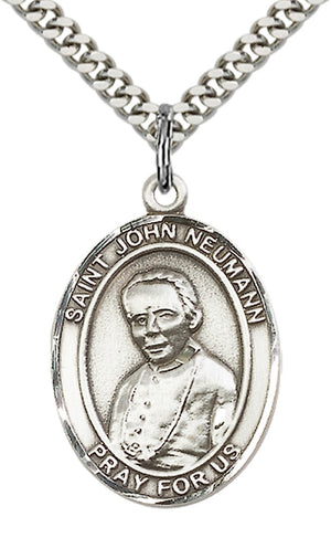 Saint John Neumann Pendant - 24" Chain Necklace