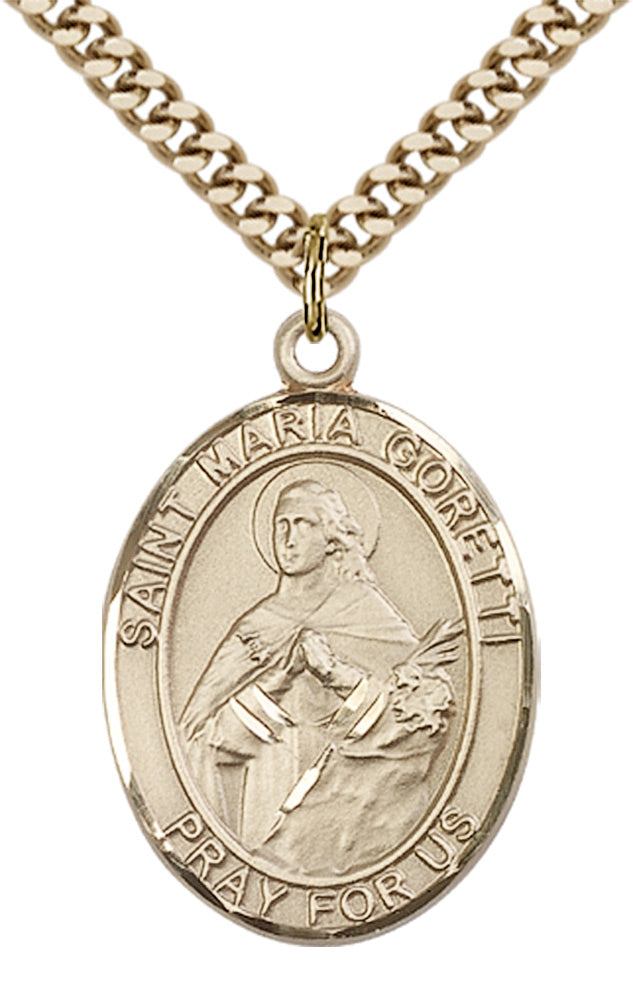 Saint Maria Goretti Pendant - 24" Chain Necklace