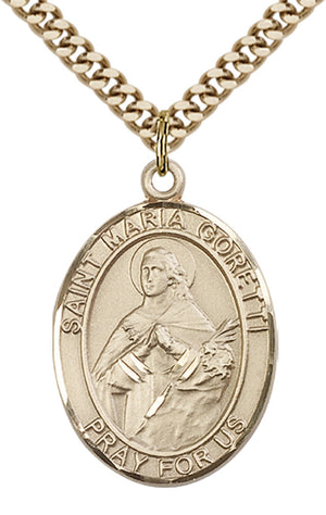 Saint Maria Goretti Pendant - 24" Chain Necklace