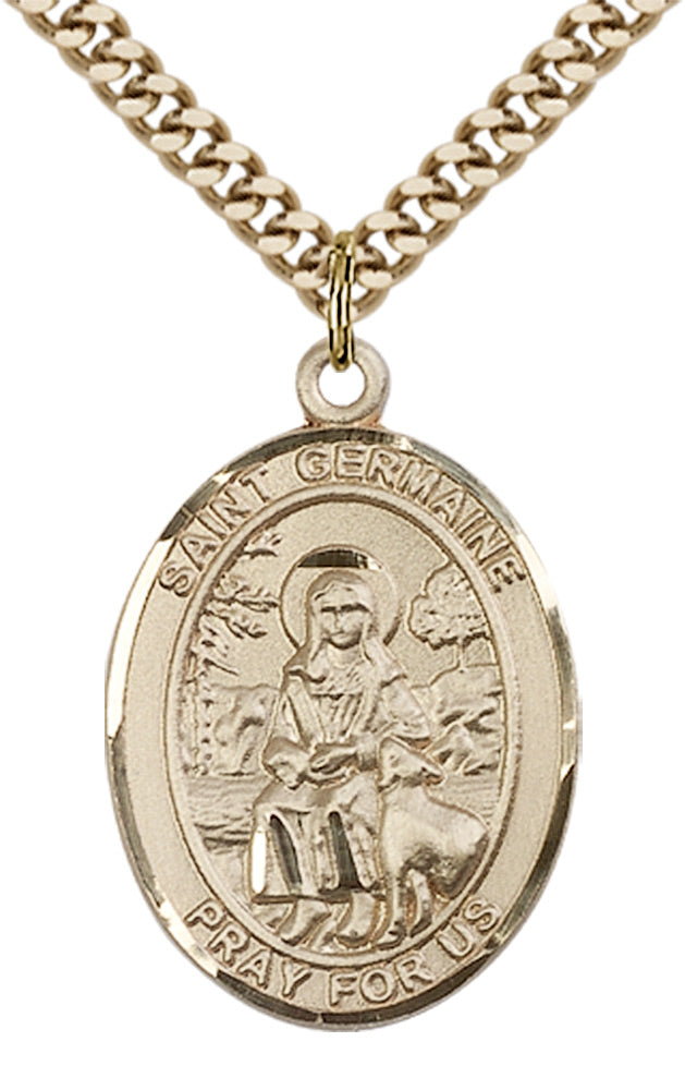 Saint Germaine Cousin Pendant - 24" Chain Necklace