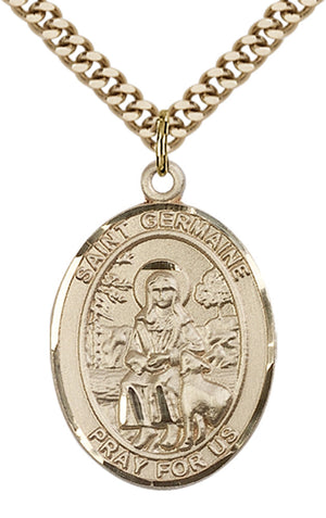 Saint Germaine Cousin Pendant - 24" Chain Necklace