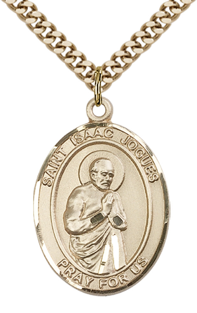 Saint Isaac Jogues Pendant - 24" Chain Necklace
