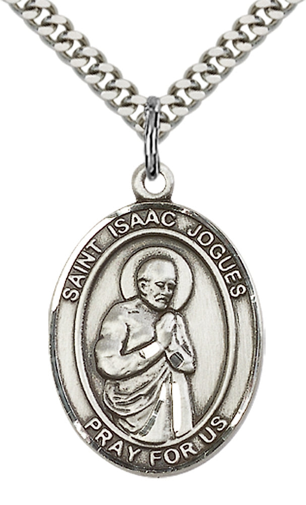 Saint Isaac Jogues Pendant - 24" Chain Necklace
