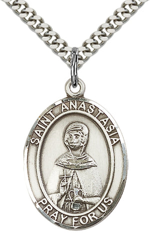 Saint Anastasia Pendant - 24" Chain Necklace