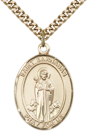 Saint Barnabas Pendant - 24" Chain Necklace