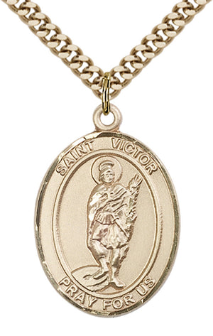 Saint Victor of Marseilles Pendant - 24" Chain Necklace