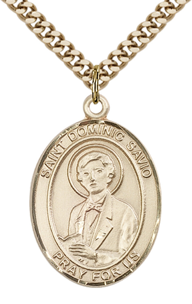 Saint Dominic Savio Pendant - 24" Chain Necklace