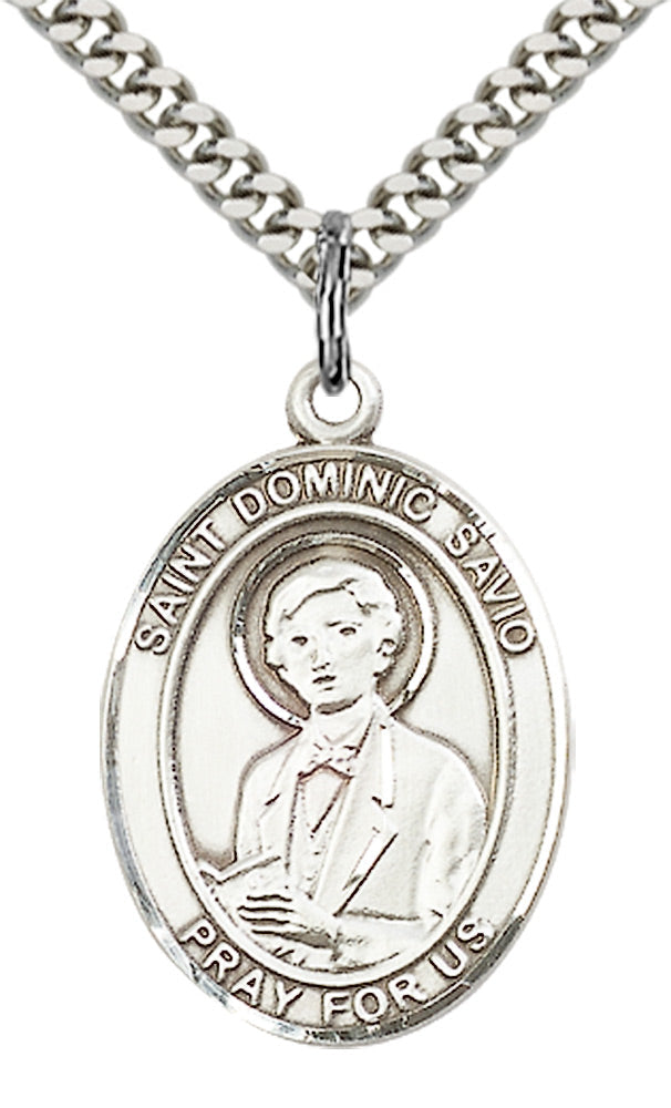 Saint Dominic Savio Pendant - 24" Chain Necklace