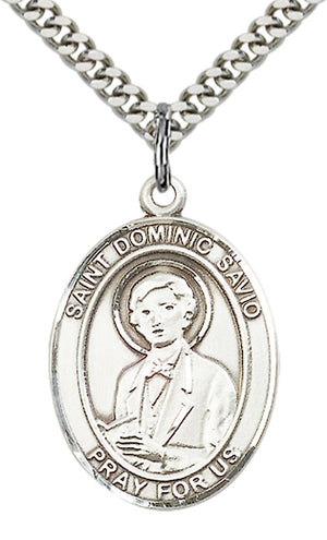 Saint Dominic Savio Pendant - 24" Chain Necklace