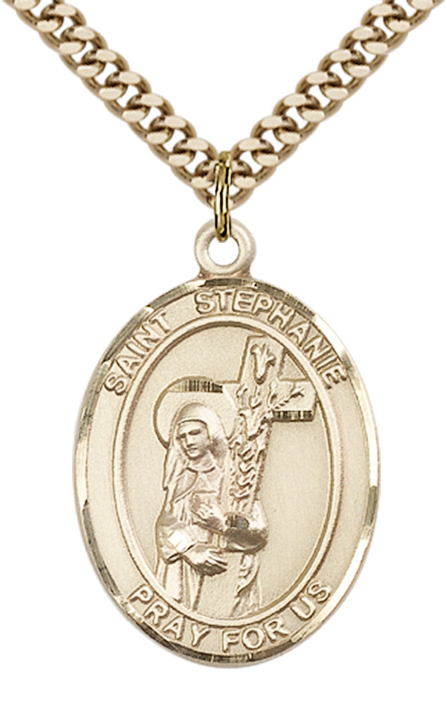 Saint Stephanie Pendant - 24" Chain Necklace