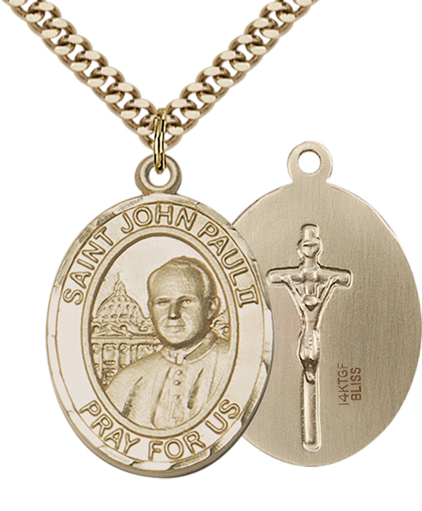 Saint John Paul II Pendant - 24" Chain Necklace