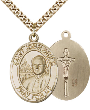 Saint John Paul II Pendant - 24" Chain Necklace