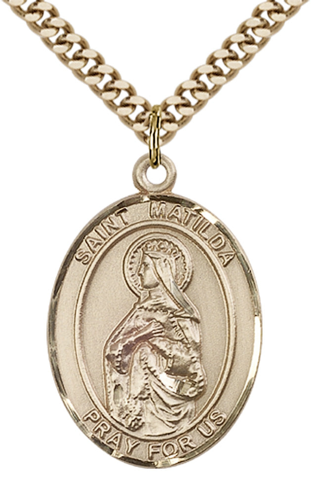 Saint Matilda Pendant - 24" Chain Necklace