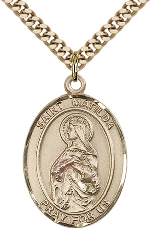 Saint Matilda Pendant - 24" Chain Necklace