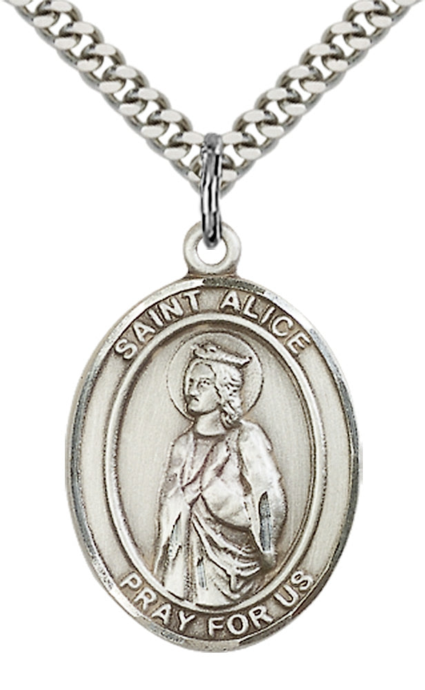 Saint Alice Pendant - 24" Chain Necklace