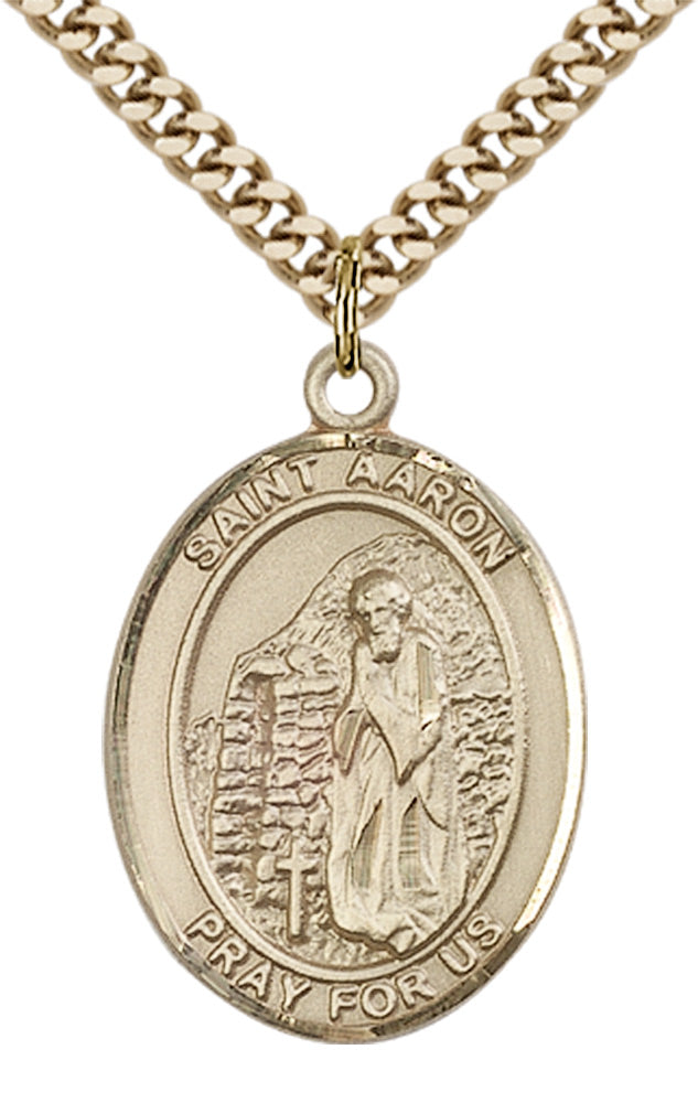 Saint Aaron Pendant - 24" Chain Necklace