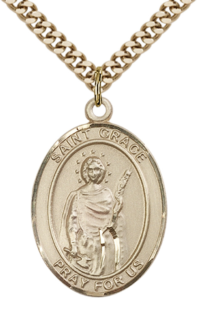 Saint Grace Pendant - 24" Chain Necklace