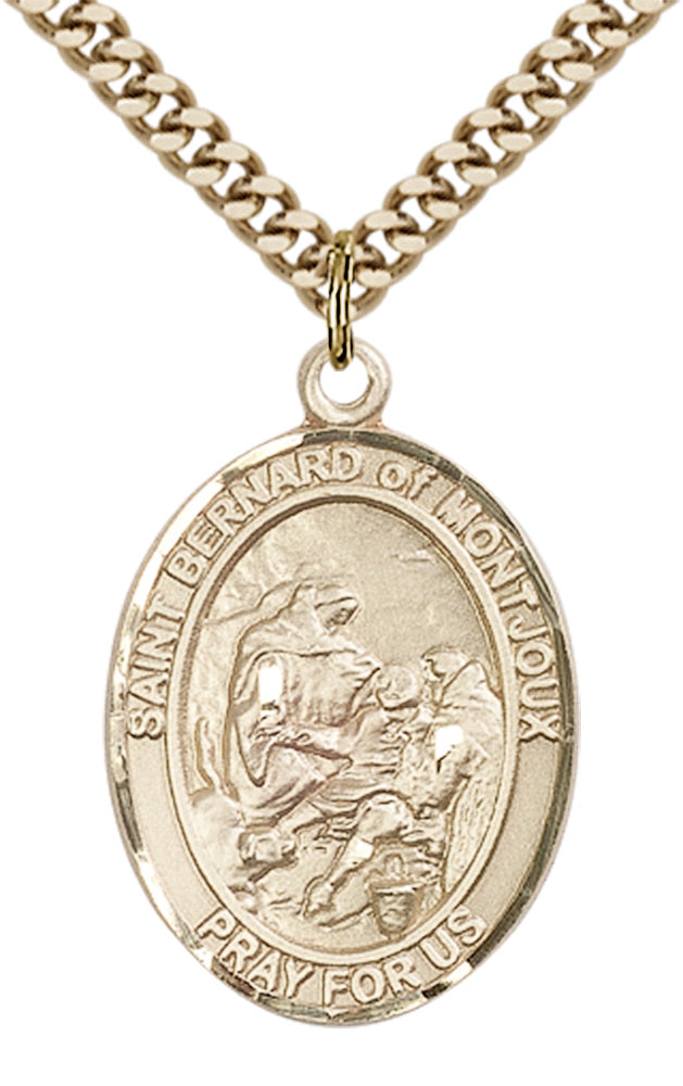 Saint Bernard of Montjoux Pendant - 24" Chain Necklace