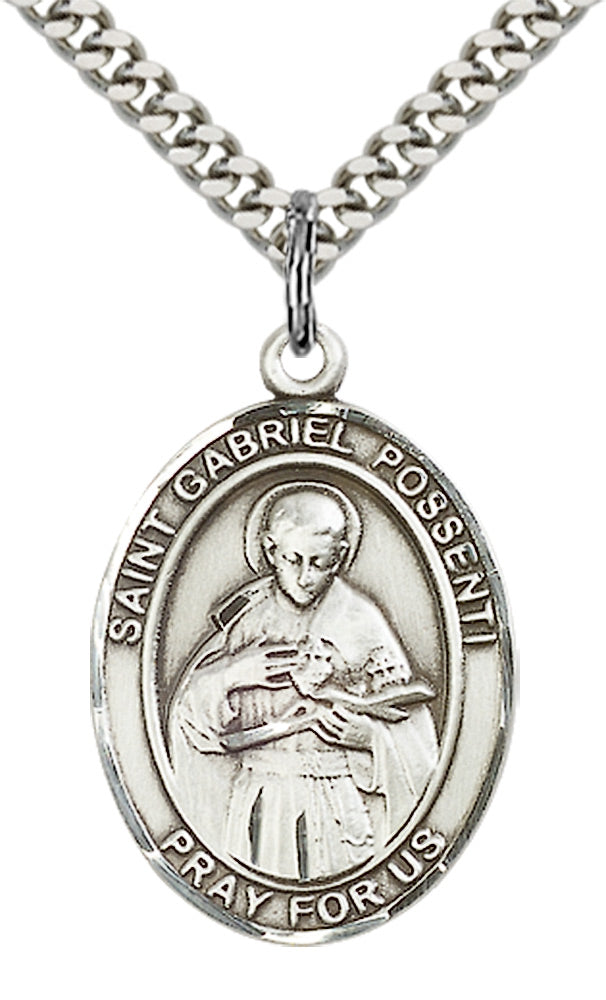 Saint Gabriel Possenti Pendant - 24" Chain Necklace