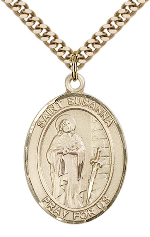 Saint Susanna Pendant - 24" Chain Necklace