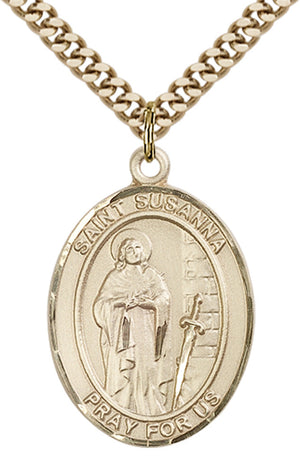 Saint Susanna Pendant - 24" Chain Necklace