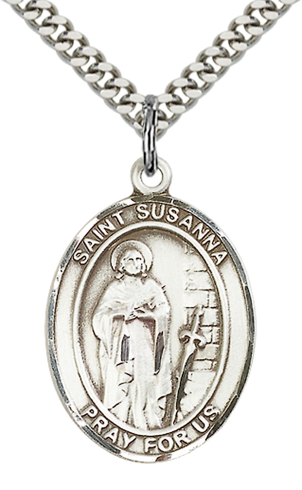 Saint Susanna Pendant - 24" Chain Necklace