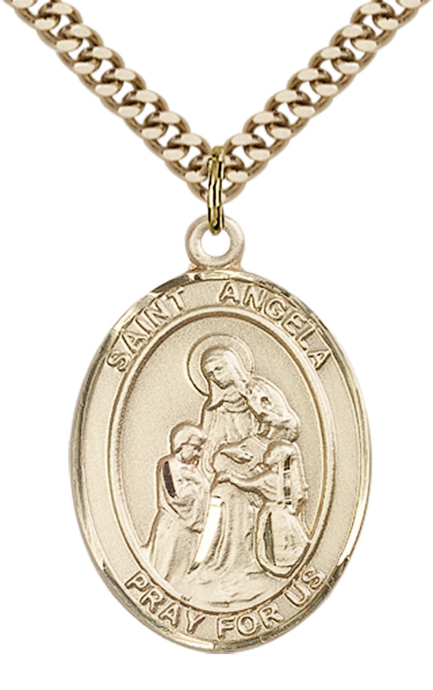 Saint Angela Merici Pendant - 24" Chain Necklace