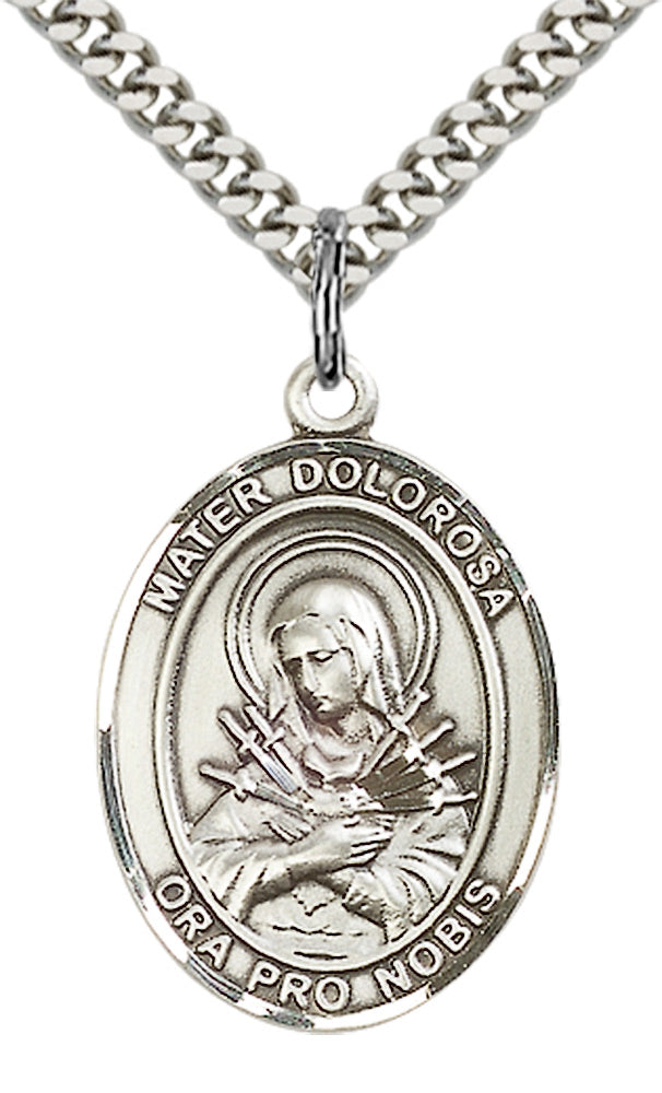 Mater Dolorosa Pendant Necklace