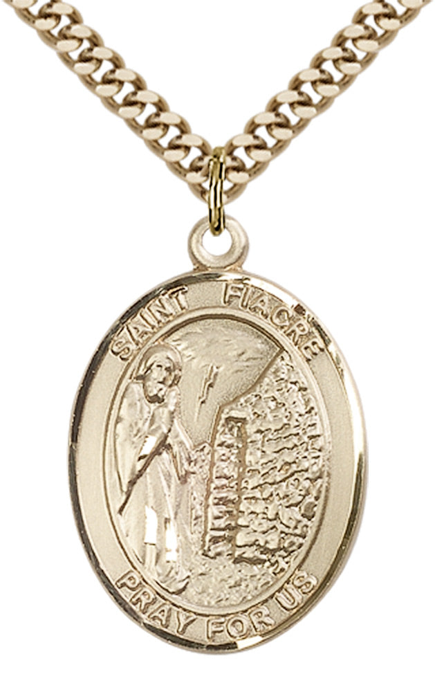 Saint Fiacre Pendant - 24" Chain Necklace