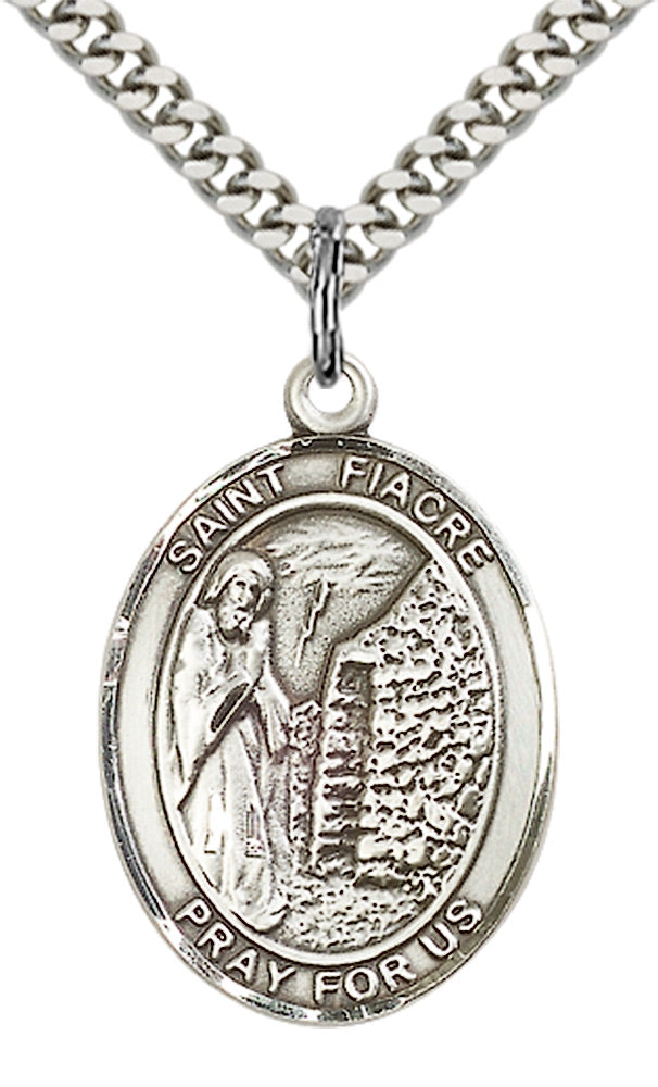 Saint Fiacre Pendant - 24" Chain Necklace