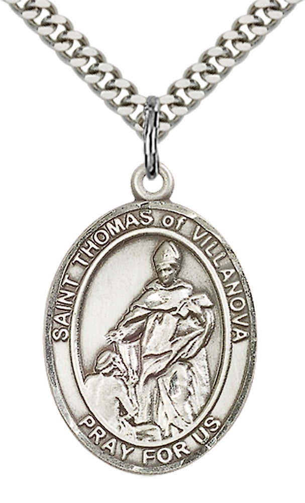 Saint Thomas of Villanova Pendant - 24" Chain Necklace