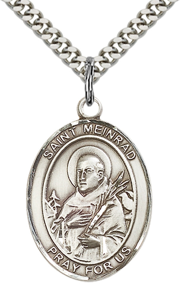 Saint Meinrad of Einsideln Pendant - 24" Chain Necklace