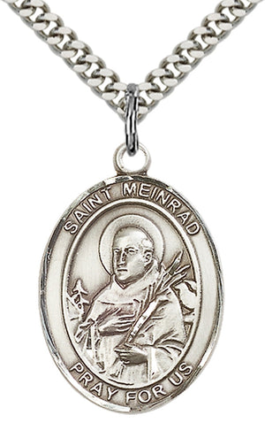 Saint Meinrad of Einsideln Pendant - 24" Chain Necklace