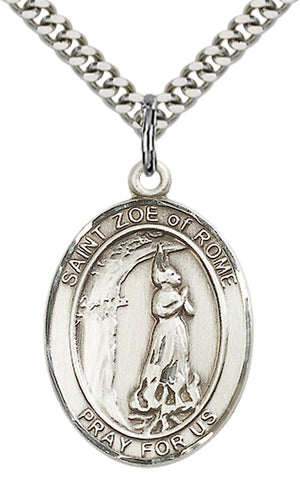 Saint Zoe of Rome Pendant - 24" Chain Necklace