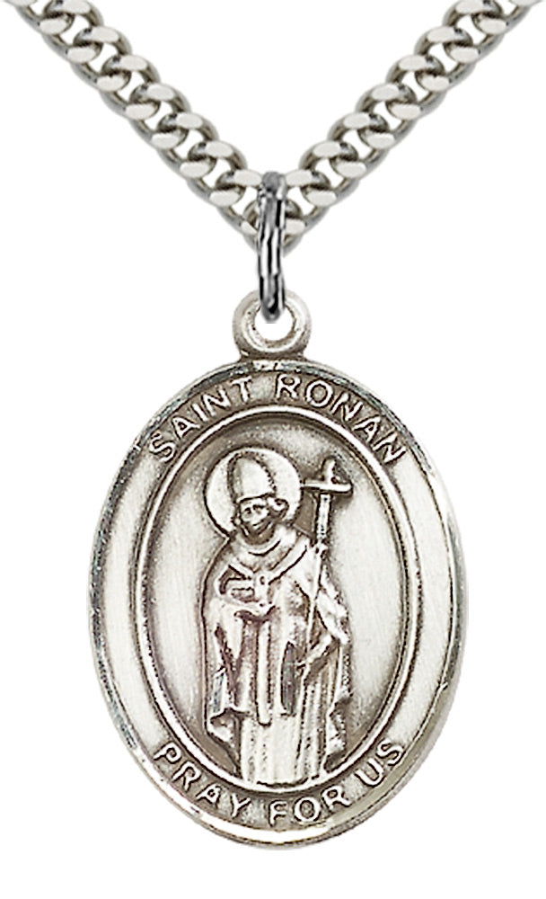 Saint Ronan Pendant - 24" Chain Necklace