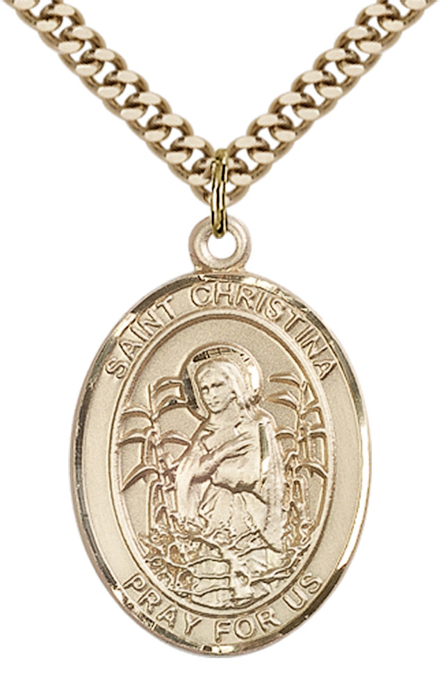 Saint Christina the Astonishing Pendant - 24" Chain Necklace