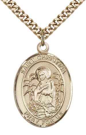 Saint Christina the Astonishing Pendant - 24" Chain Necklace