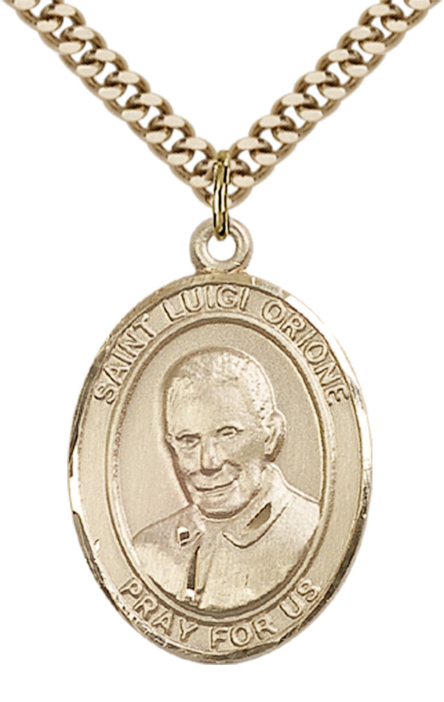 Saint Luigi Orione Pendant - 24" Chain Necklace