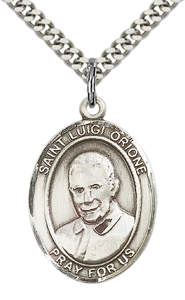 Saint Luigi Orione Pendant - 24" Chain Necklace