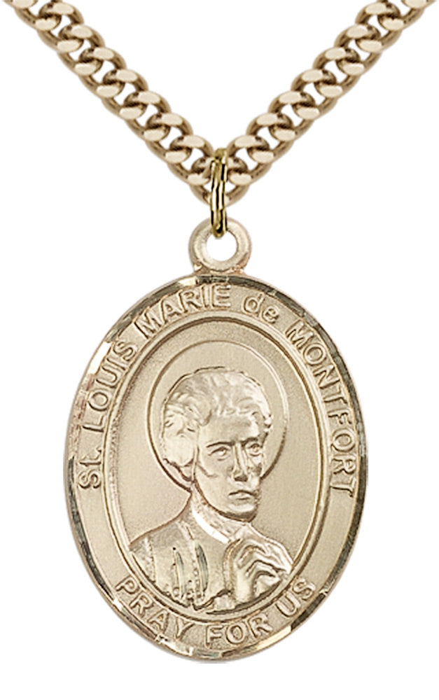 Saint Louis Marie de Montfort Pendant - 24" Chain Necklace