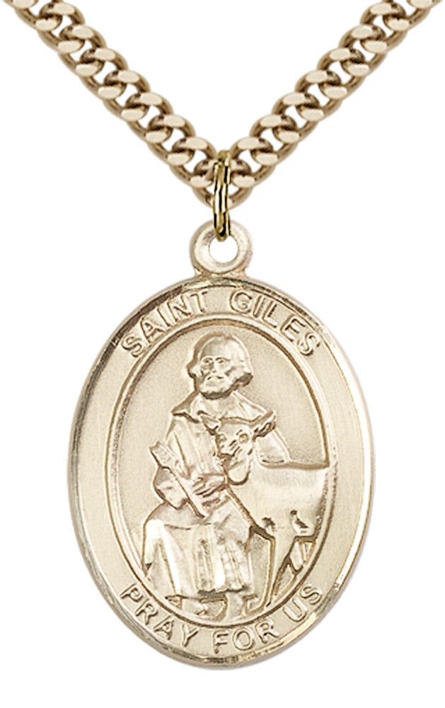 Saint Giles Pendant - 24" Chain Necklace