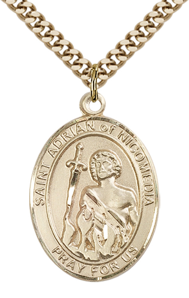 Saint Adrian of Nicomedia Pendant - 24" Chain Necklace