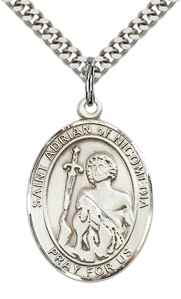 Saint Adrian of Nicomedia Pendant - 24" Chain Necklace