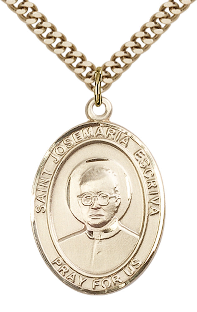 Saint Josemaria Escriva Pendant - 24" Chain Necklace