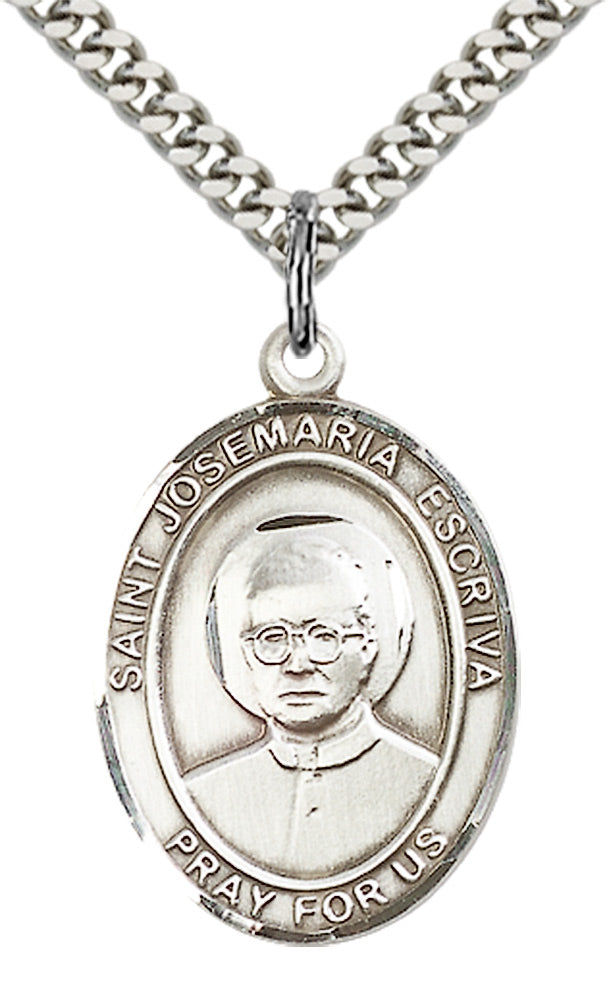 Saint Josemaria Escriva Pendant - 24" Chain Necklace