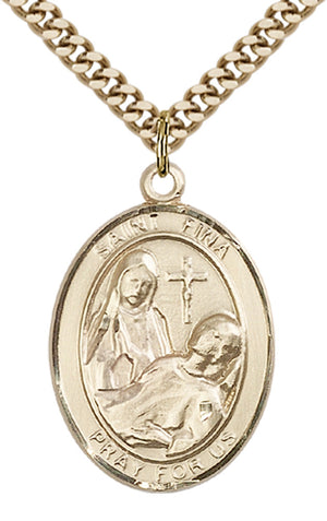 Saint Fina Pendant - 24" Chain Necklace
