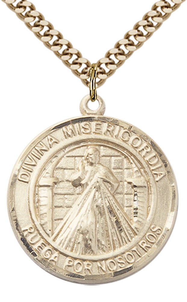 Divina Misericordia Pendant - 24" Chain Necklace